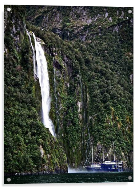 Stirling Falls, Milford Sound, New Zealand Acrylic by Martin Smith
