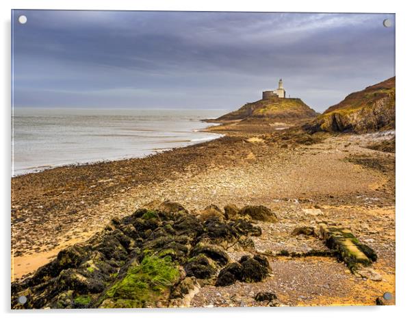 Mumbles Lighthouse, Swansea, Wales, UK Acrylic by Mark Llewellyn