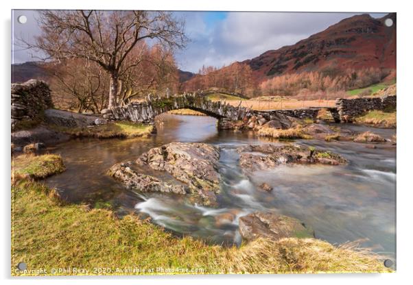 Slaters Bridge, Cumbria Acrylic by Phil Reay