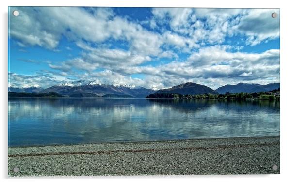 Wanaka lake view, New Zealand Acrylic by Martin Smith