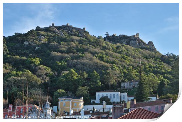 Castelo dos Mouros and Rooftops in Sintra Print by Angelo DeVal