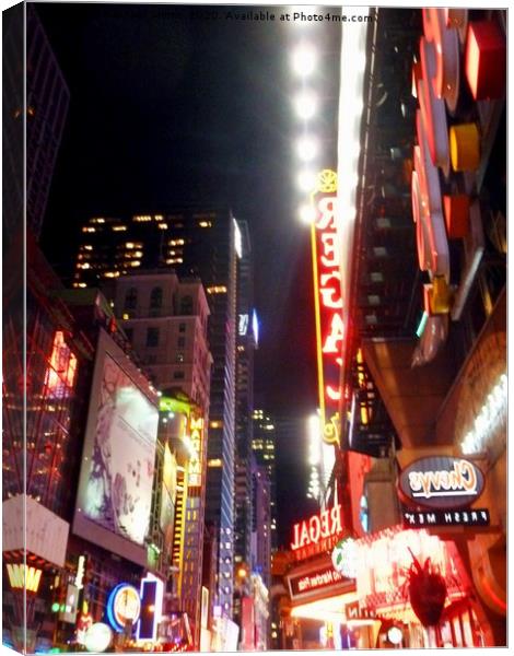 Times Sqare, NYC Canvas Print by Rachael Smith