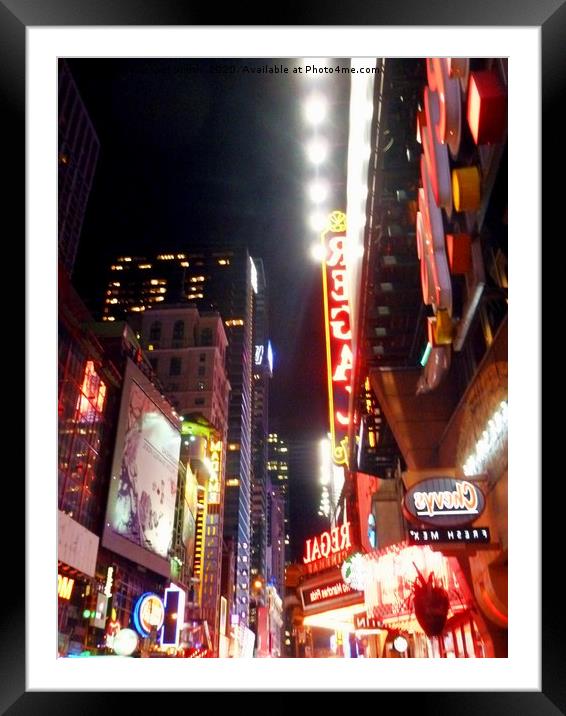 Times Sqare, NYC Framed Mounted Print by Rachael Smith