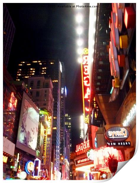 Times Sqare, NYC Print by Rachael Smith