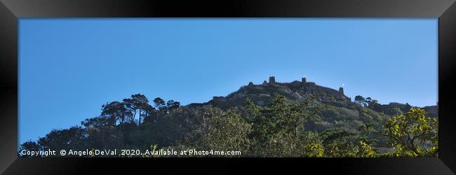 Moorish Castle on the Mountains of Sintra Framed Print by Angelo DeVal
