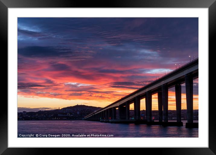 Dundee City Summer Sunset Framed Mounted Print by Craig Doogan
