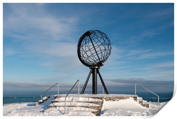 The Globe, North Cape,  Norway Print by Wendy Williams CPAGB