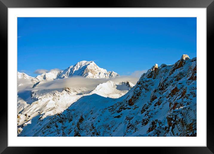 Mont Blanc French Alps France Framed Mounted Print by Andy Evans Photos