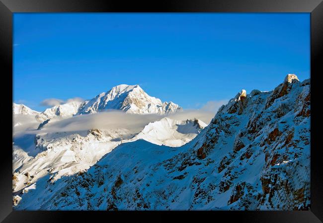 Mont Blanc French Alps France Framed Print by Andy Evans Photos