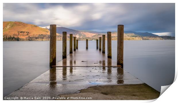 Ashness Jetty Print by Marcia Reay