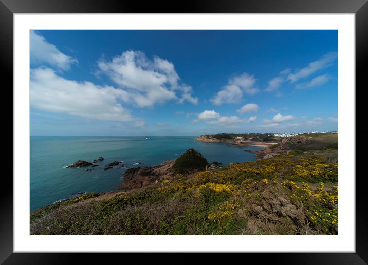 Jersey Seascape Framed Mounted Print by Rob Hawkins