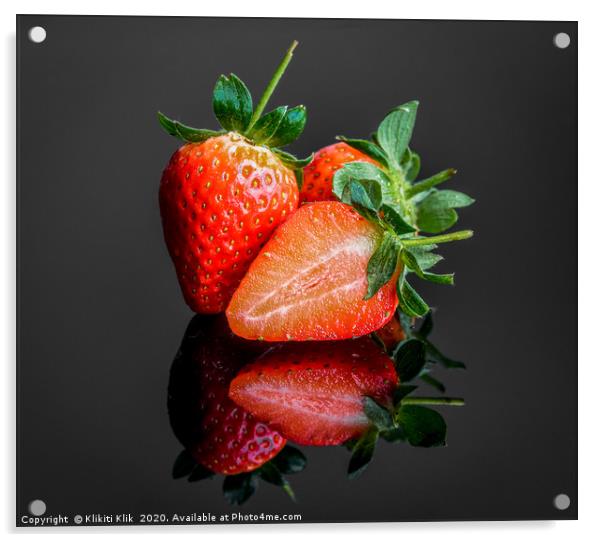 Strawberries Acrylic by Angela H
