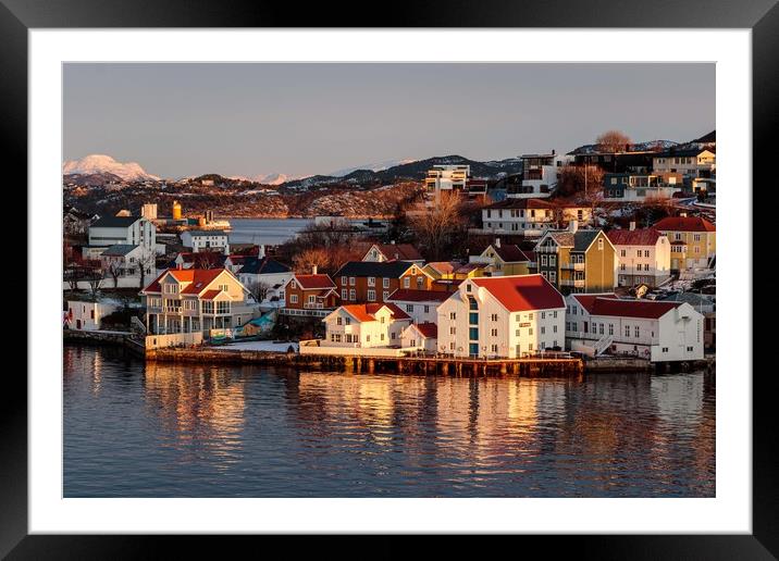 Kristiansund Dusk,  Norway  Framed Mounted Print by Wendy Williams CPAGB