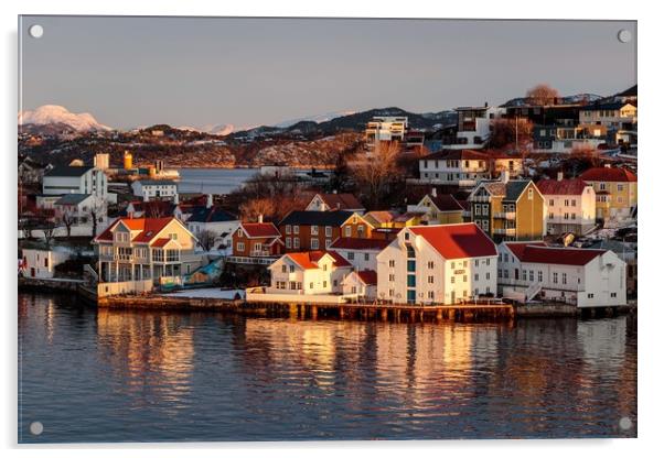 Kristiansund Dusk,  Norway  Acrylic by Wendy Williams CPAGB