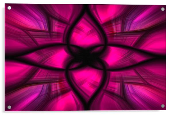 Pink Power Abstract Art Acrylic by Jonathan Thirkell