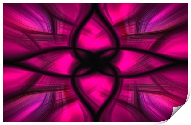 Pink Power Abstract Art Print by Jonathan Thirkell