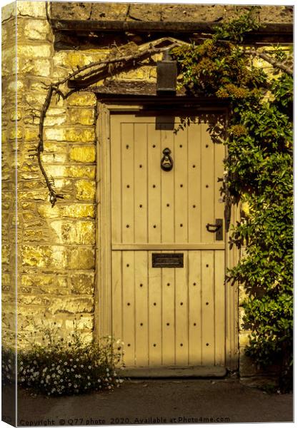 stylish entrance to a residential building, an interesting facad Canvas Print by Q77 photo