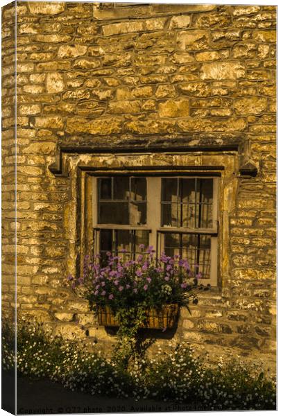 Old wooden window in a historic building, characteristic stone f Canvas Print by Q77 photo