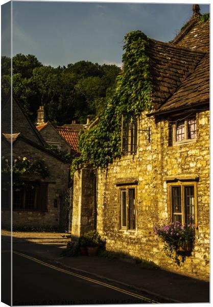 old English town and beautiful historic buildings, old street, h Canvas Print by Q77 photo