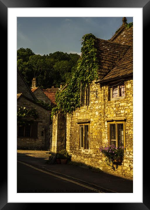 old English town and beautiful historic buildings, old street, h Framed Mounted Print by Q77 photo