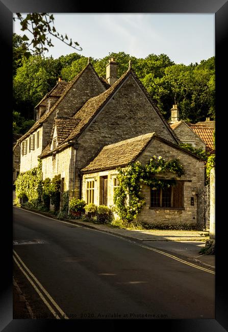 old English town and beautiful historic buildings, old street, h Framed Print by Q77 photo