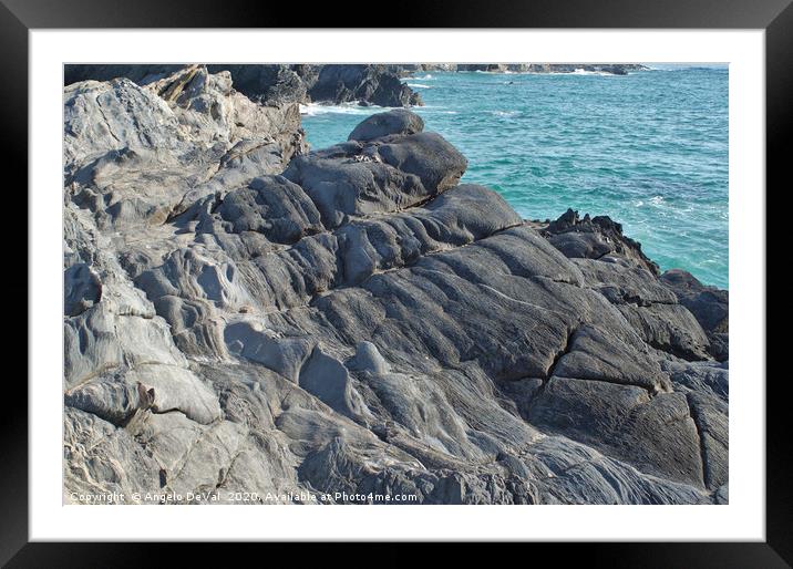 Porto Covo Rocks and Sea Framed Mounted Print by Angelo DeVal