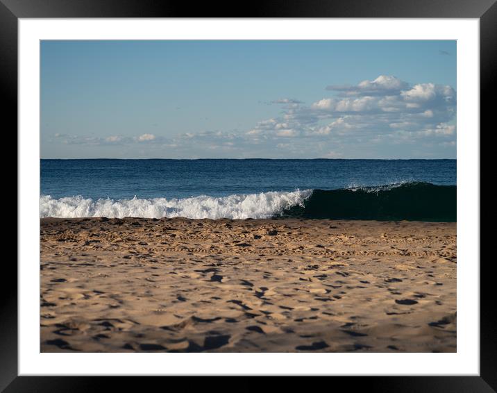 Waves crashing on Manly Beach, Sydney Australia Framed Mounted Print by Sophie Shoults