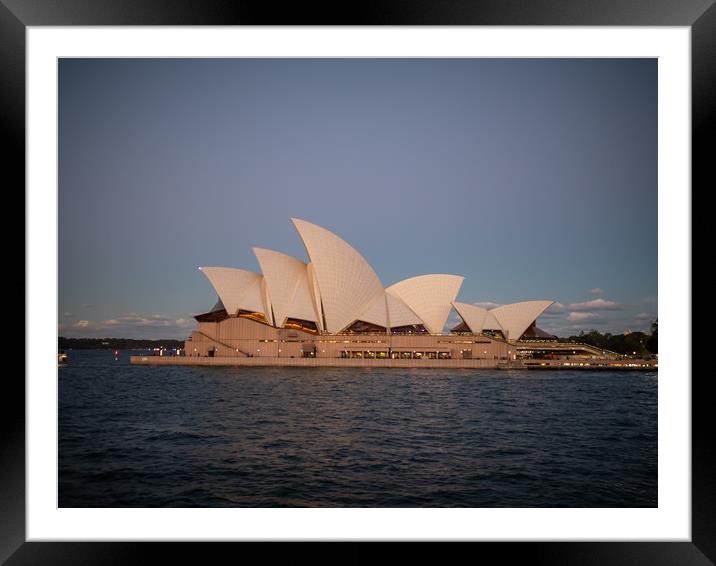  Sydney Opera House at sunset Framed Mounted Print by Sophie Shoults