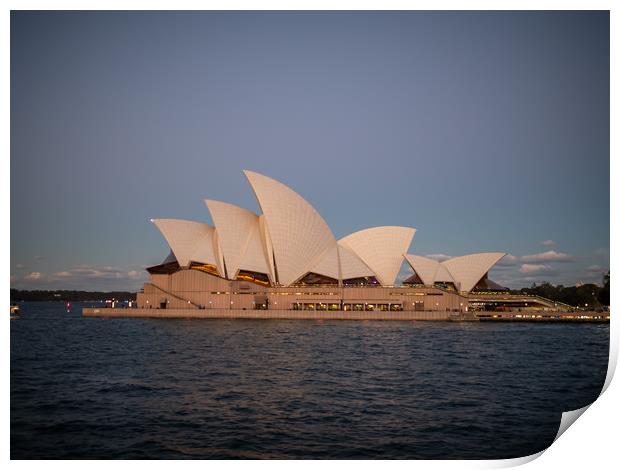  Sydney Opera House at sunset Print by Sophie Shoults