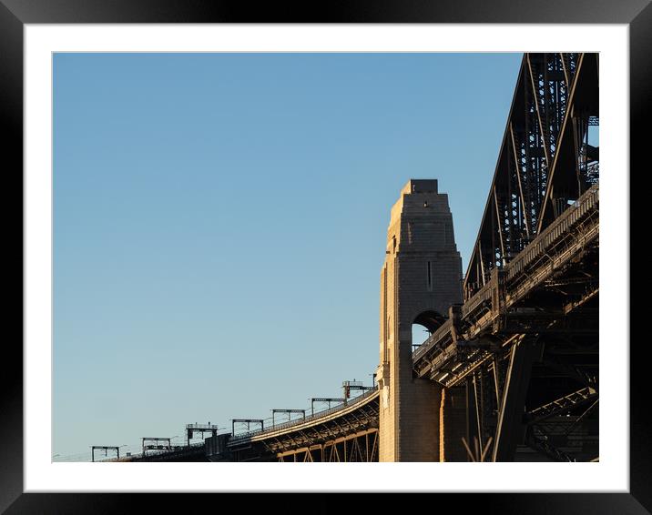 Detail of the Sydney Harbour Bridge Framed Mounted Print by Sophie Shoults