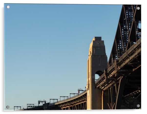 Detail of the Sydney Harbour Bridge Acrylic by Sophie Shoults