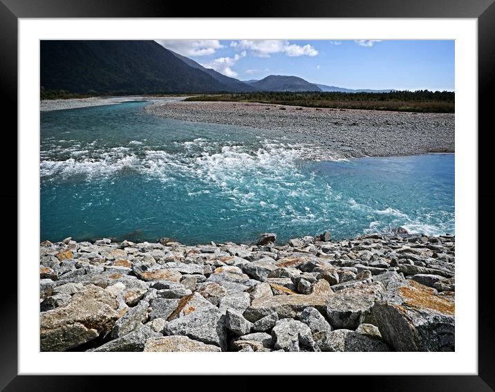 Glacial river flow Framed Mounted Print by Martin Smith