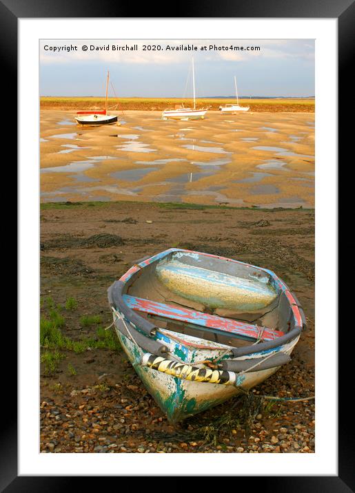 Boat Of Many Colours at Wells-next-the-Sea Framed Mounted Print by David Birchall