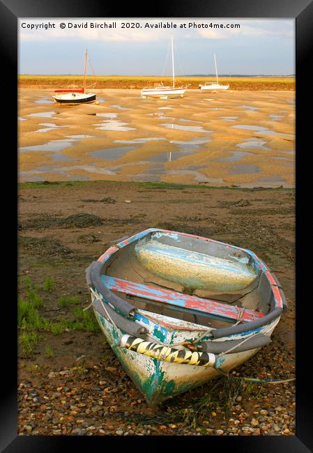 Boat Of Many Colours at Wells-next-the-Sea Framed Print by David Birchall