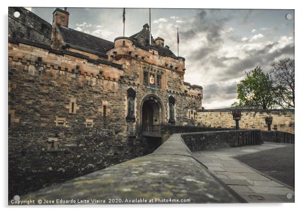 Edinburgh Castle Left View Acrylic by Eduardo Vieira