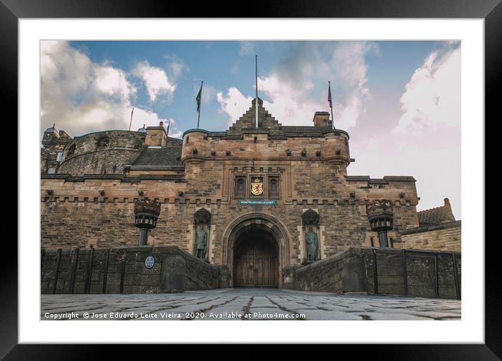 Edinburgh Castle Frontal Gate Framed Mounted Print by Eduardo Vieira