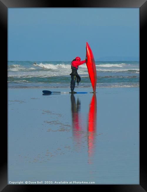     Red Kayak       Framed Print by Dave Bell