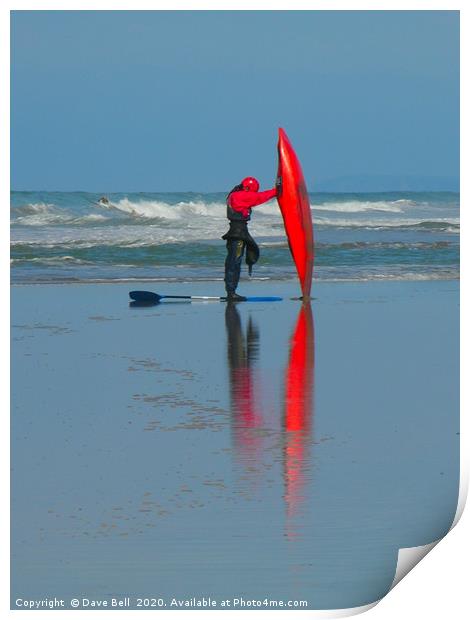     Red Kayak       Print by Dave Bell