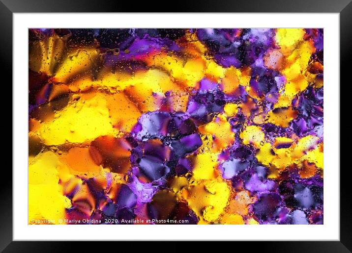 Purple and gold abstract background. Framed Mounted Print by Mariya Obidina