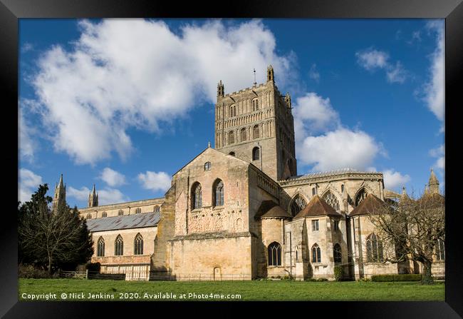 Tewkesbury Abbey from the south Gloucestershire Framed Print by Nick Jenkins