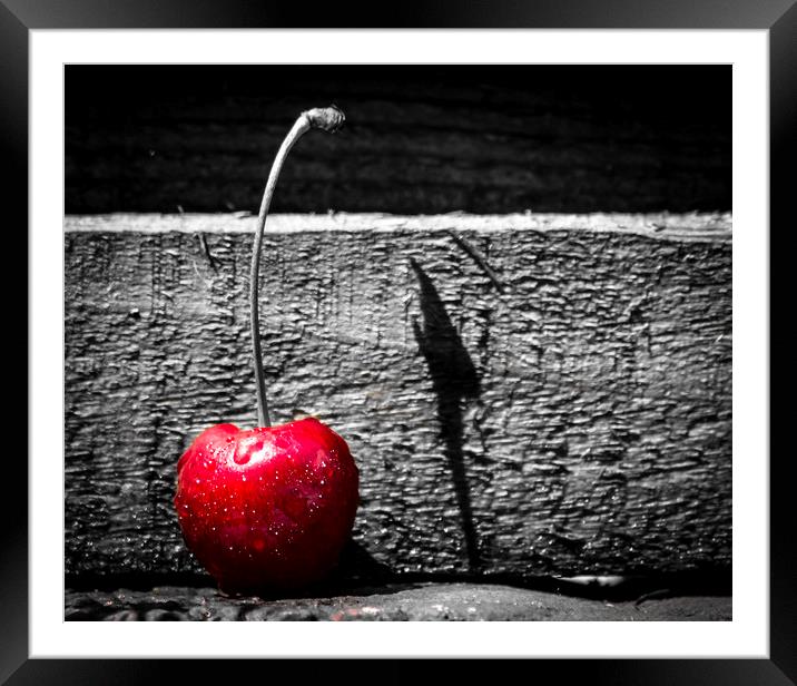 Cherry Pop. Framed Mounted Print by Angela Aird