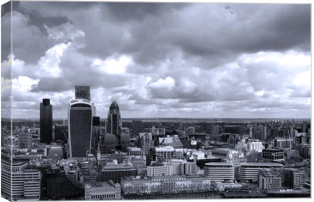 London Cityscape Skyline England UK Canvas Print by Andy Evans Photos