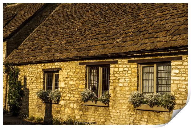 old English town and beautiful historic buildings, Print by Q77 photo