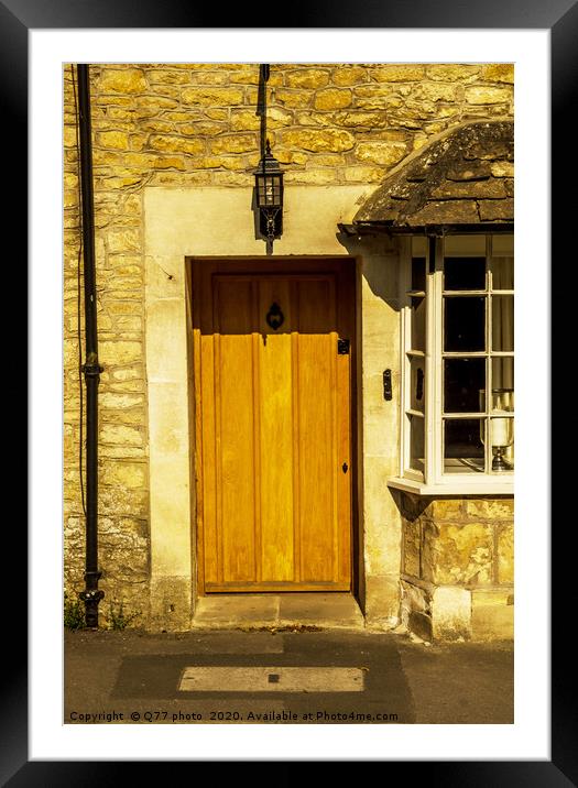 stylish entrance to a residential building, an int Framed Mounted Print by Q77 photo
