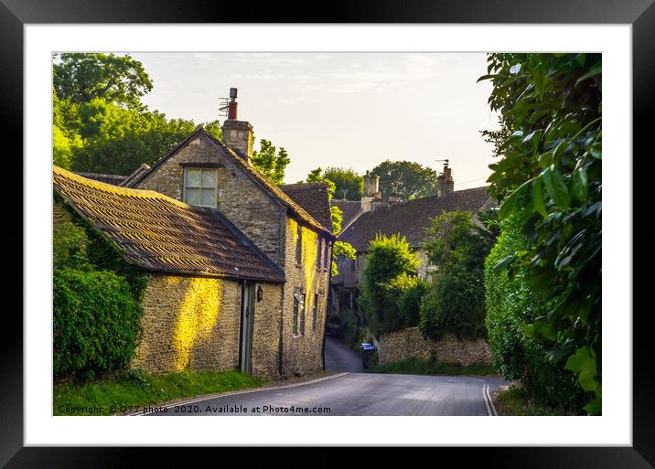 old English town and beautiful historic buildings, Framed Mounted Print by Q77 photo