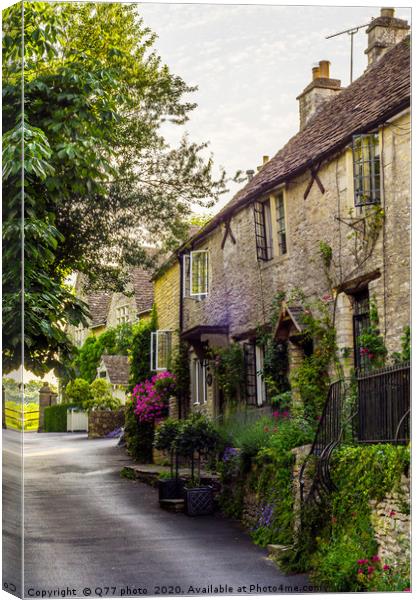 old English town and beautiful historic buildings, Canvas Print by Q77 photo