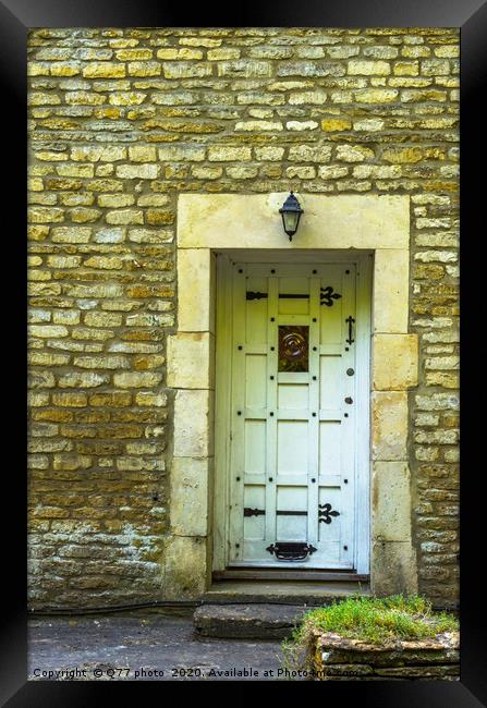 stylish entrance to a residential building, an int Framed Print by Q77 photo