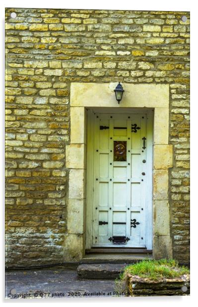 stylish entrance to a residential building, an int Acrylic by Q77 photo