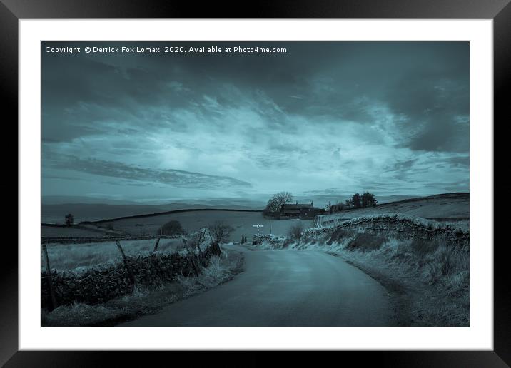 Pendle In Lancashire Framed Mounted Print by Derrick Fox Lomax