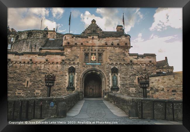Edinburgh Castle Frontal Gate Framed Print by Eduardo Vieira
